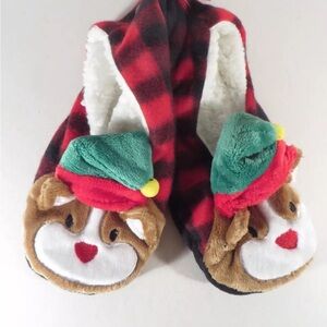Target Red Plaid Holiday House Slip On Shoes